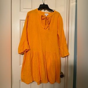 Amazon the drop x Grace Atwood yellow mustard dress. Size M